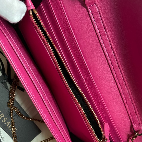 VERSACE WALLET CLUTCH WRISTLET FUSHIA PORTAFOGLIO - Picture 6 of 10